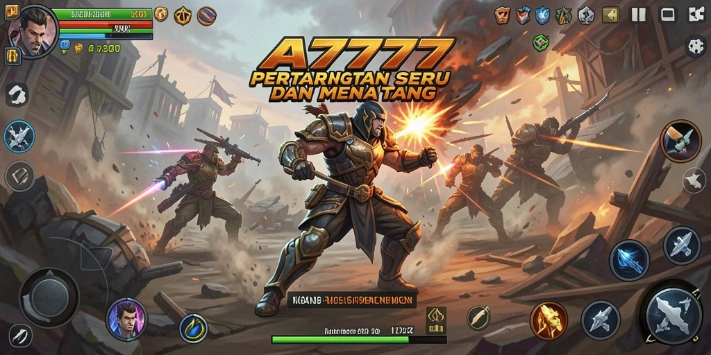 Tampilan gameplay intens di A7777 dengan aksi pertarungan yang dinamis.