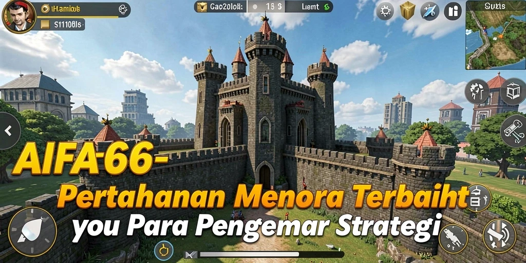 Tangkapan layar AIFA66 menampilkan strategi Tower Defense yang mendebarkan dengan menara dan musuh.