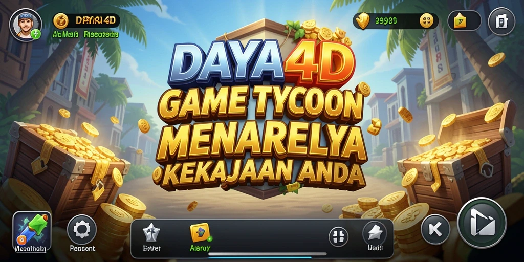 Screenshot gameplay DAYA4D menunjukkan keseruan dalam mengelola bisnis.