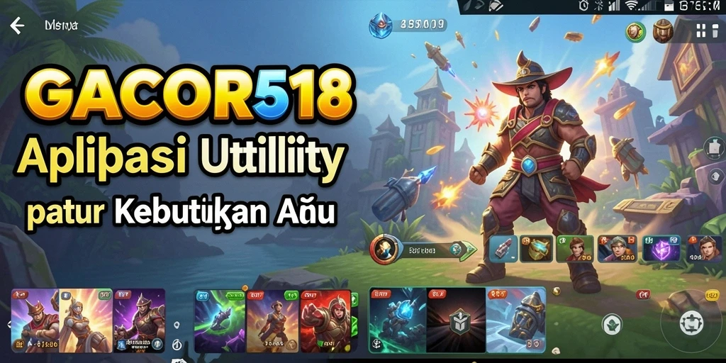 Tampilan antarmuka aplikasi GACOR518 yang sederhana dan modern.
