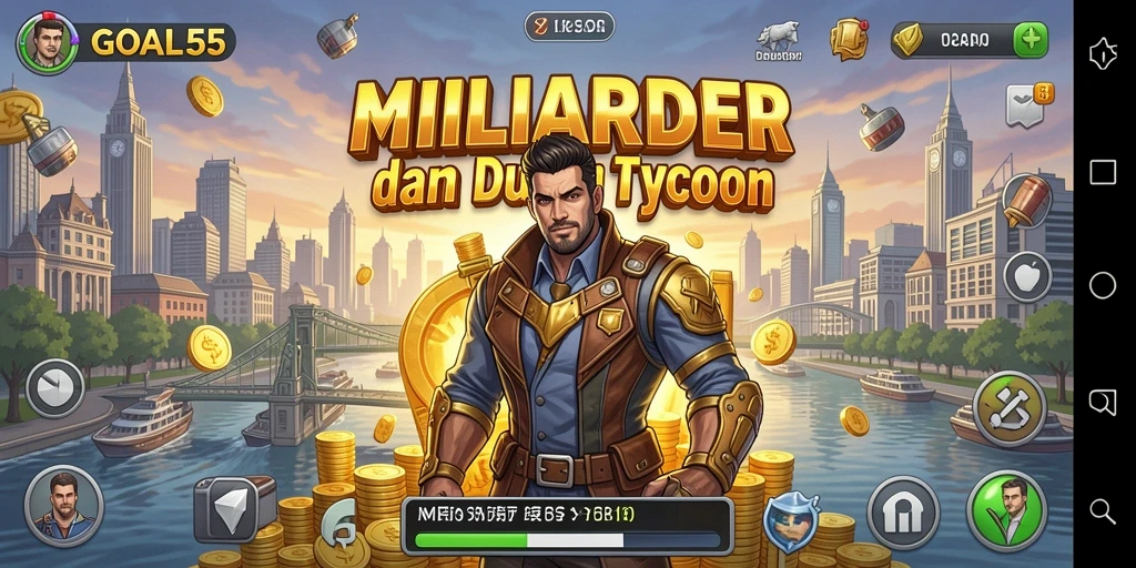 Screenshot menampilkan gameplay Tycoon menarik di GOAL55.