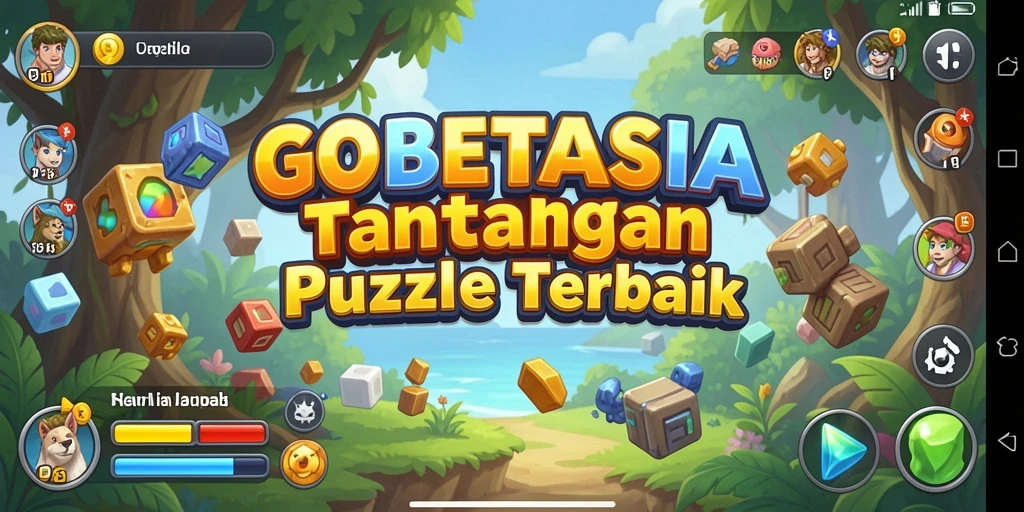 Screenshot permainan GOBETASIA menampilkan momen seru menyelesaikan teka-teki.