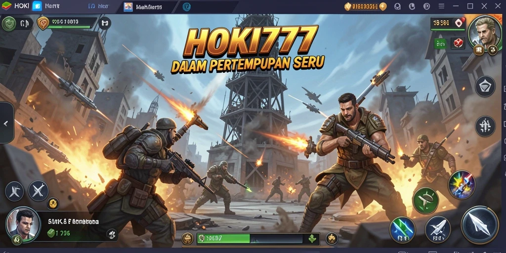 Tampilan gameplay menara pertahanan seru di HOKI777.