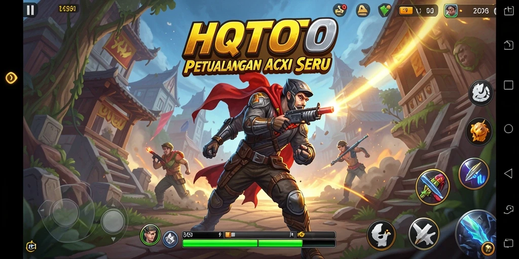 Tangkapan layar HQTOTO menampilkan aksi pertempuran seru di dalam game.