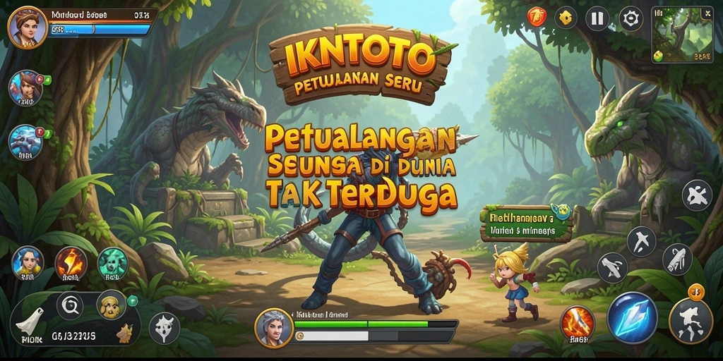 Tampilan gameplay seru di lingkungan yang menakjubkan.