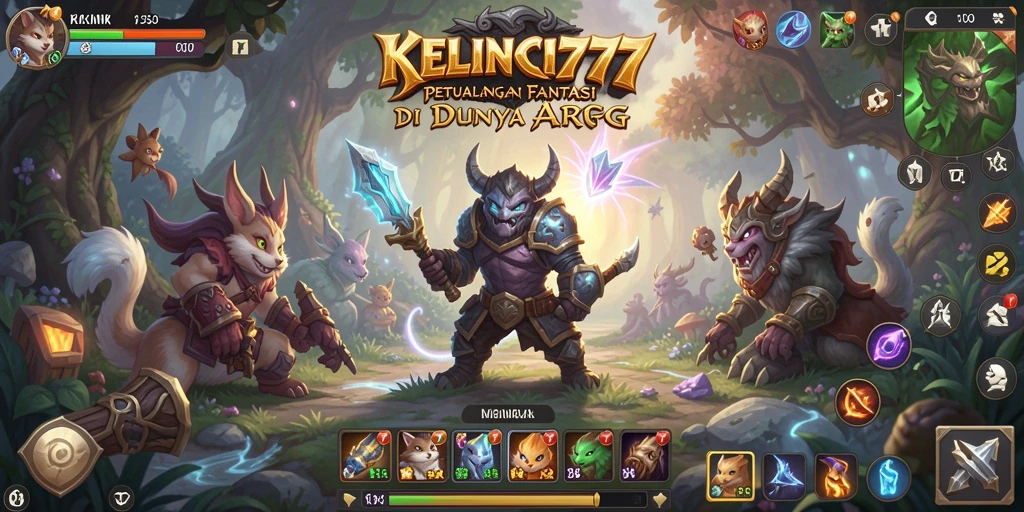 Tangkapan layar gameplay KELINCI777 menampilkan pertarungan epik dan grafis yang menarik.