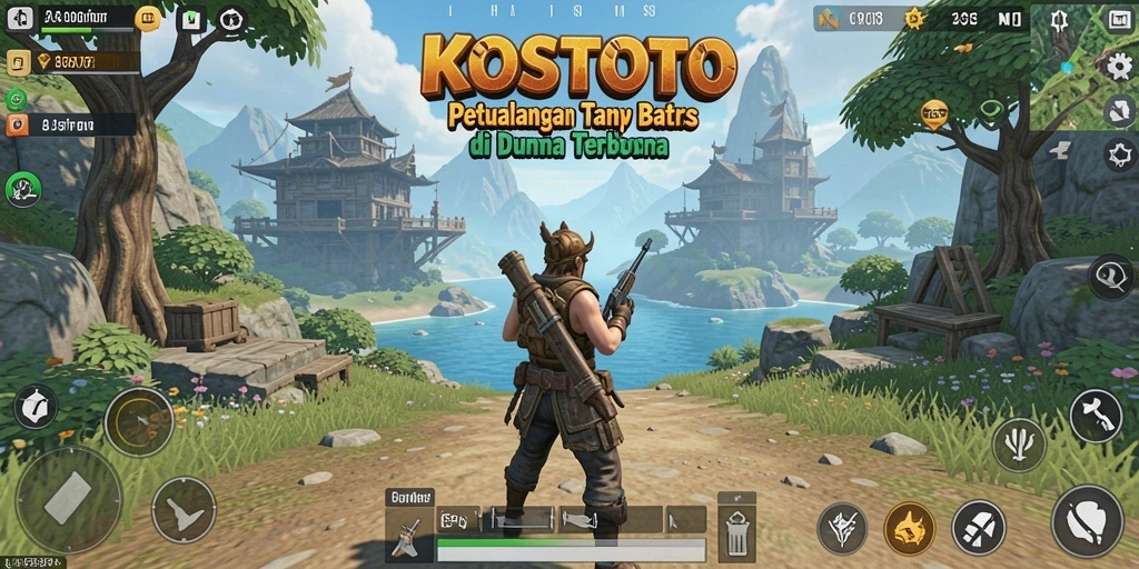 Tangkapan layar KOSTOTO menampilkan petualangan epik di dunia terbuka.