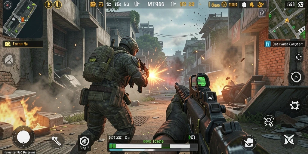 Gameplay seru dari MT966 di medan perang.