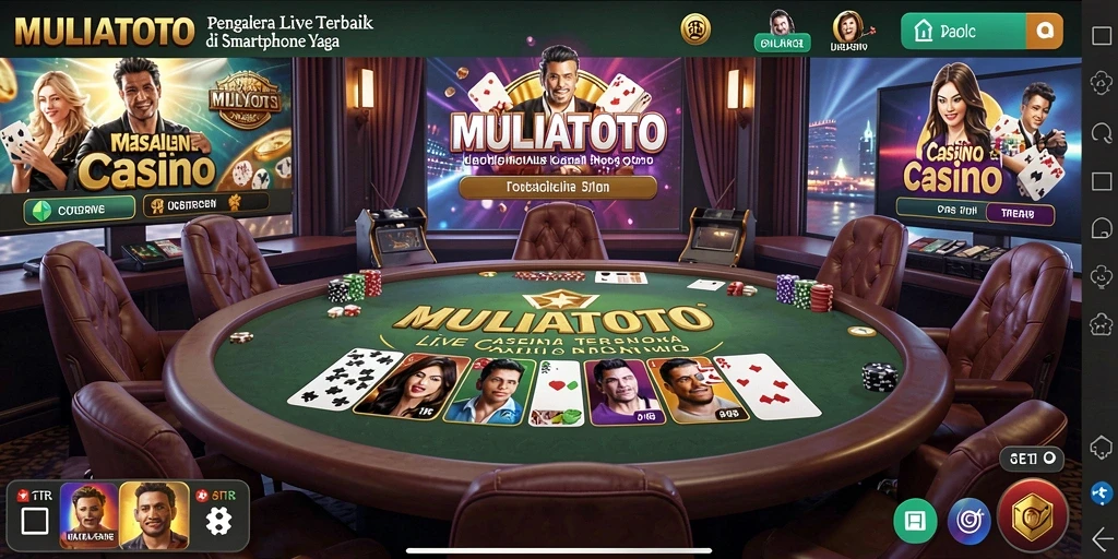 Gameplay seru di MULIATOTO dengan dealer langsung dan interaksi nyata.