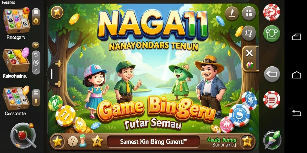 Screenshot NAGA11 menampilkan gameplay Bingo yang seru dan interaktif.