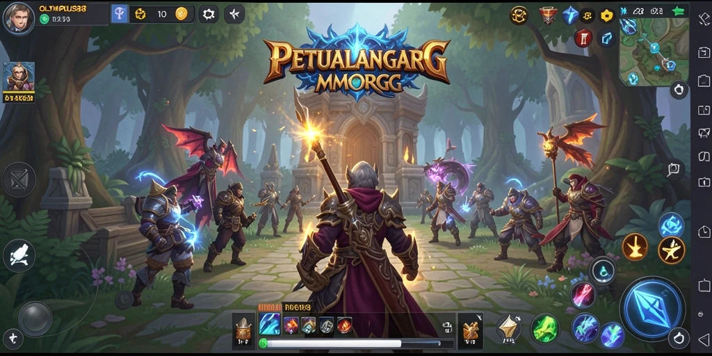 Tangkapan layar gameplay OLYMPUS88 menunjukkan aksi pertempuran yang seru dalam dunia MMORPG.