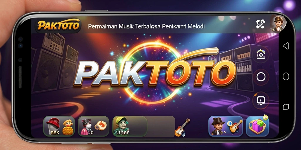 Tampilan interaktif gameplay PAKTOTO bagi penikmat musik.