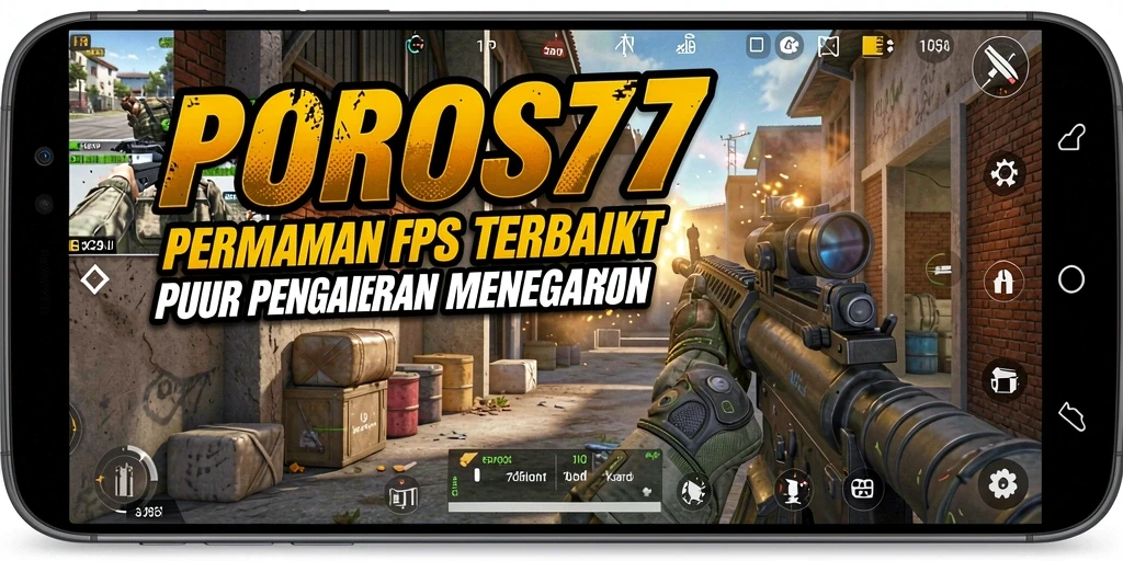 Screenshot gameplay POROS77 dengan aksi menembak yang mendebarkan.