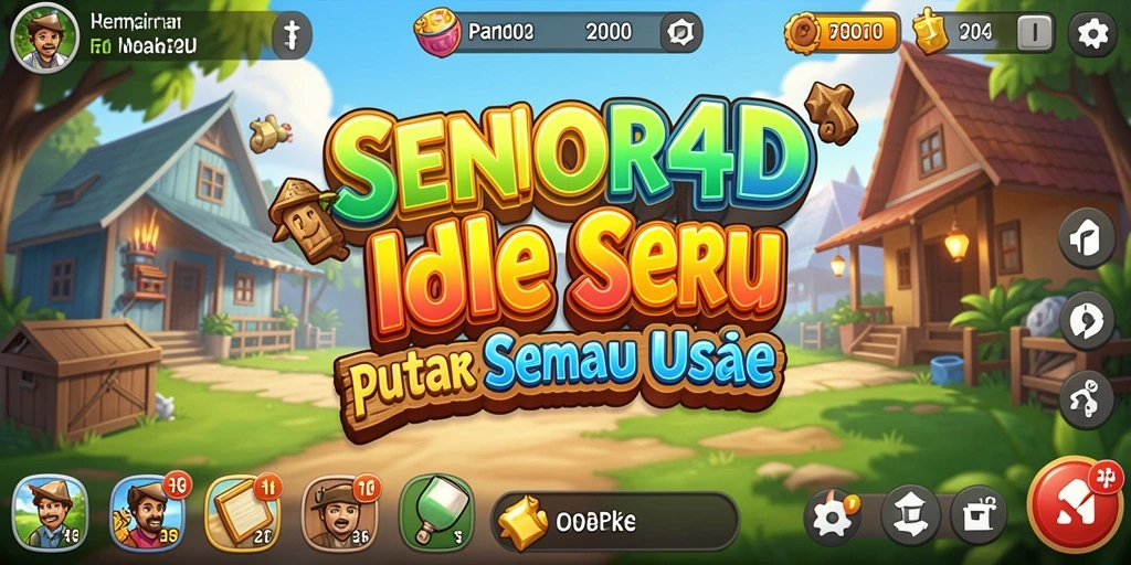 Screenshot gameplay SENIOR4D menunjukkan aksi seru dalam permainan Idle.