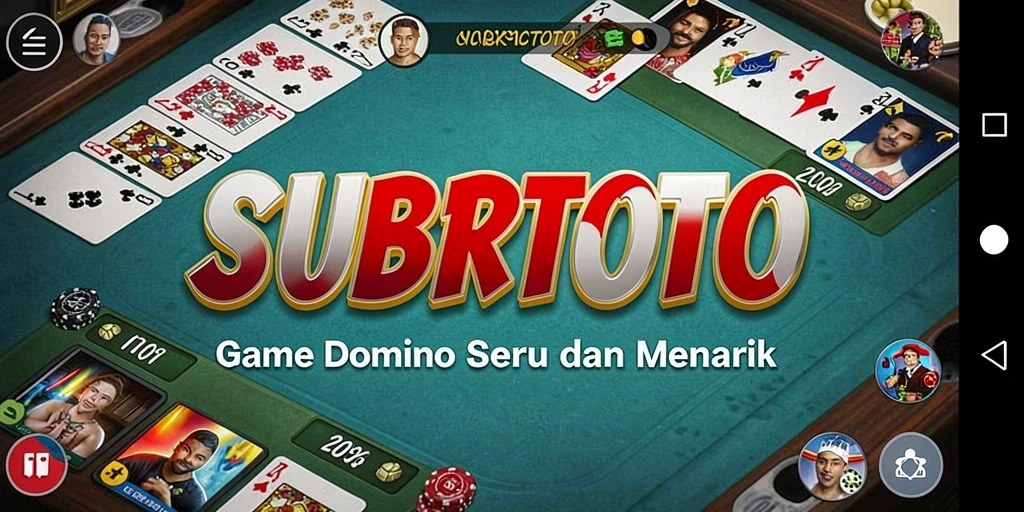 Screenshot menunjukkan momen seru permainan Domino SUBURTOTO.