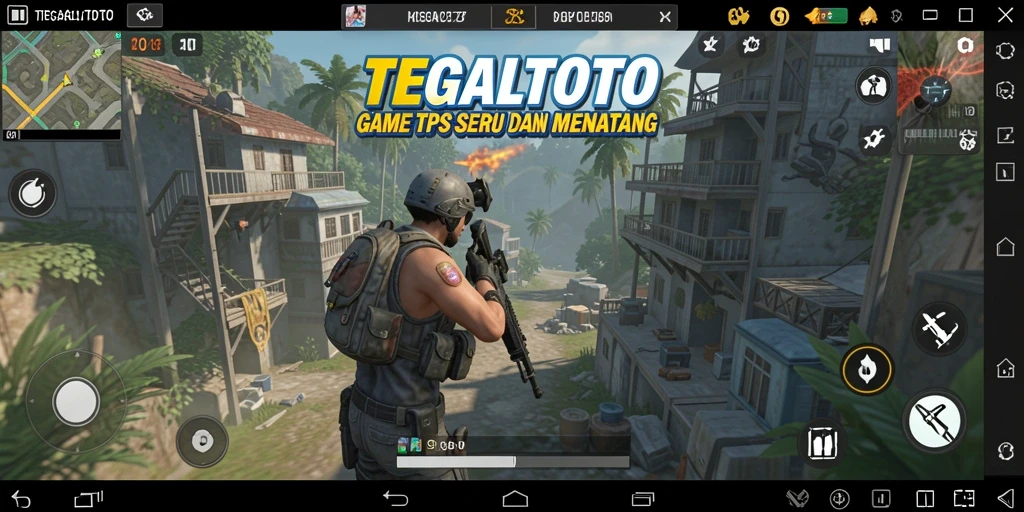 Screenshot gameplay TEGALTOTO menampilkan aksi seru dalam pertempuran TPS.