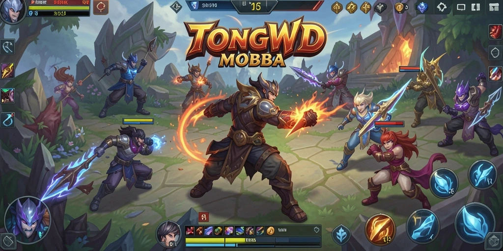 Tampilan gameplay seru dari TONGWD yang penuh strategi dan aksi.