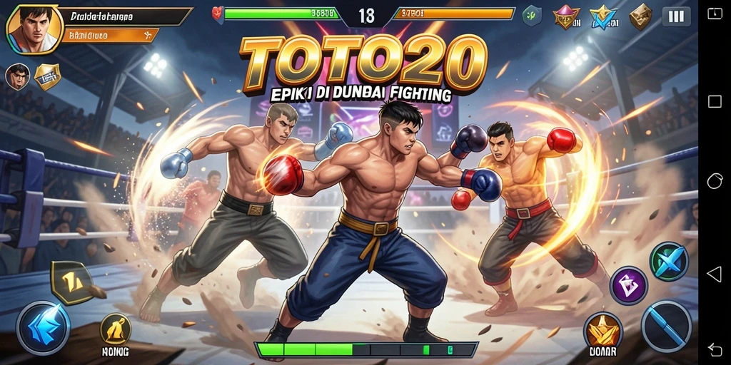 Gameplay aksi intens di TOTO20 saat melakukan pertarungan.