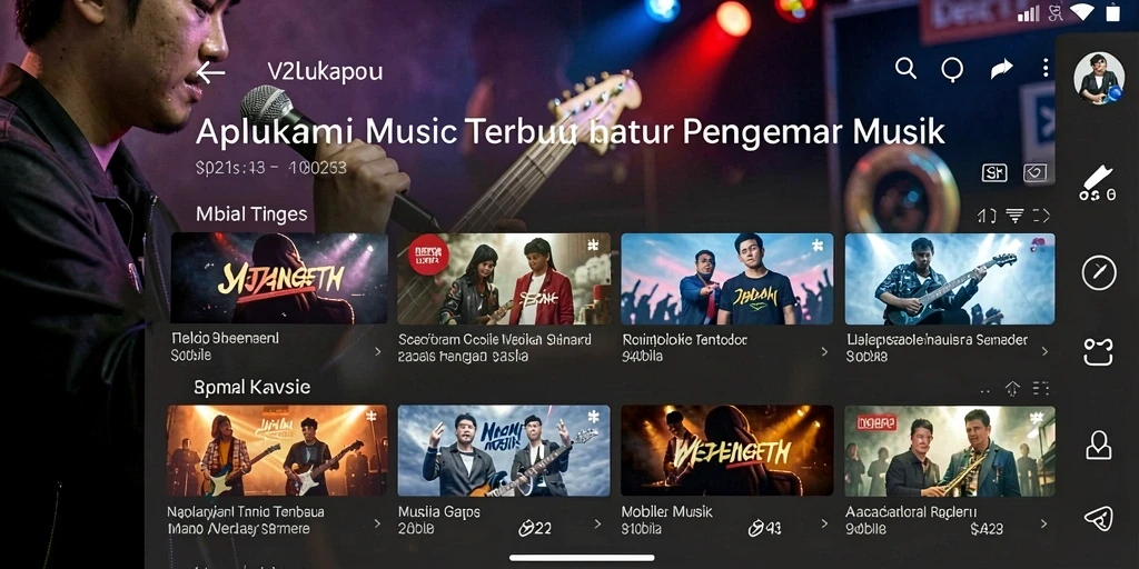 Screenshot V21 menunjukkan gameplay Music yang interaktif dan menyenangkan.