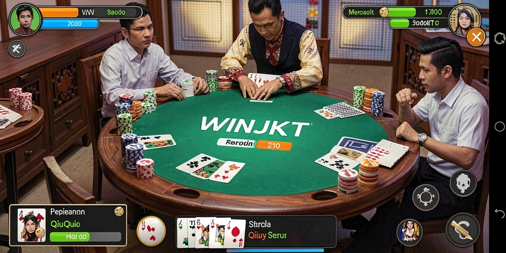 Tampilan menarik dari gameplay QiuQiu yang mengasyikkan.