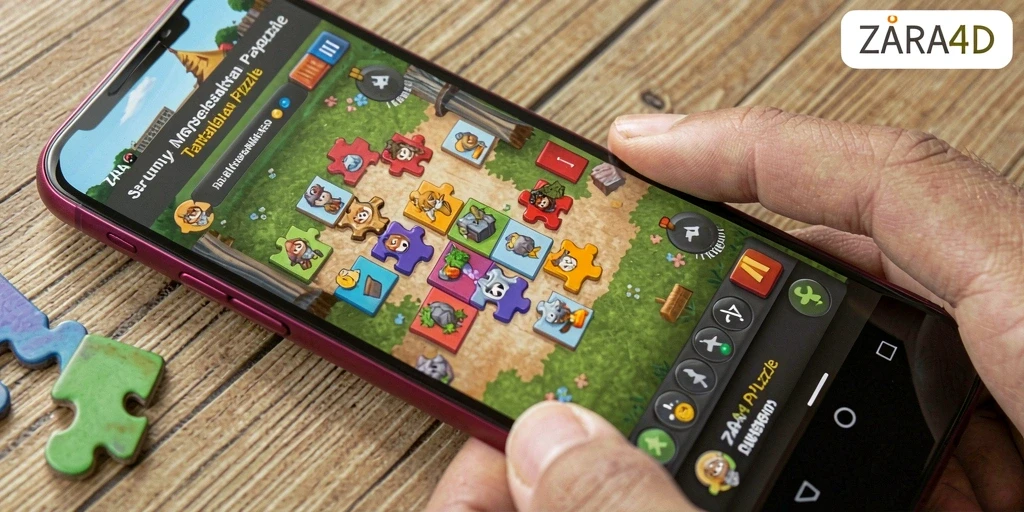Tampilan menarik dari gameplay ZARA4D yang penuh tantangan Puzzle.